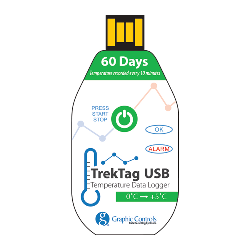 Registrador de temperatura con puerto usb para transporte