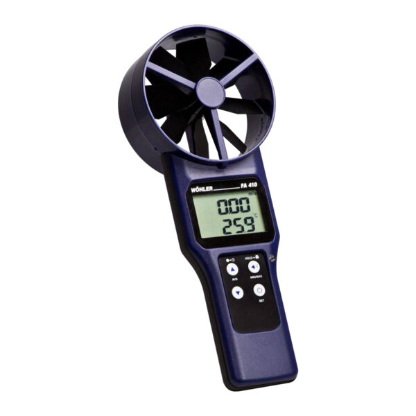 Medidor de la velocidad del aire, temperatura y humedad