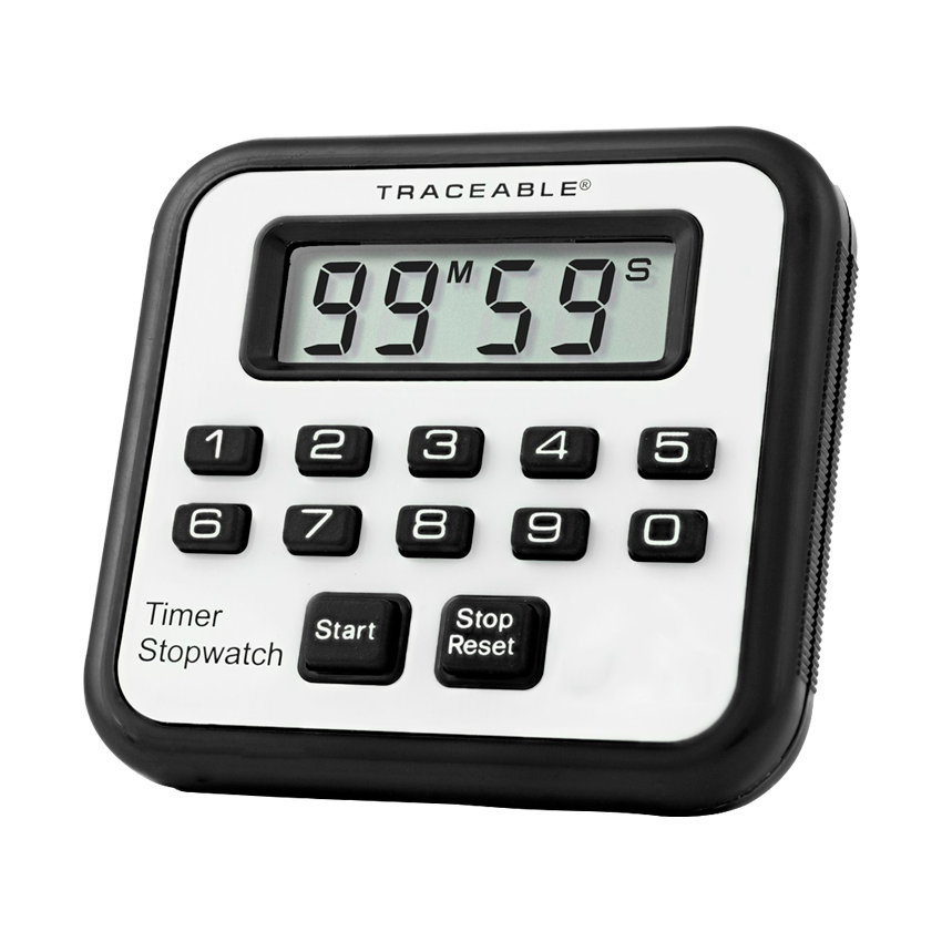 Temporizador digital con alarma y cronómetro